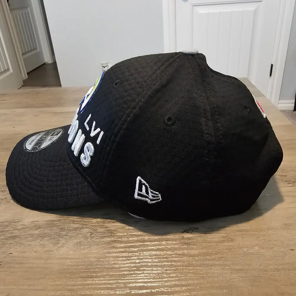 Los Angeles Rams Superbowl LVI Snapback Hat Cap NFL On Field Black New Era